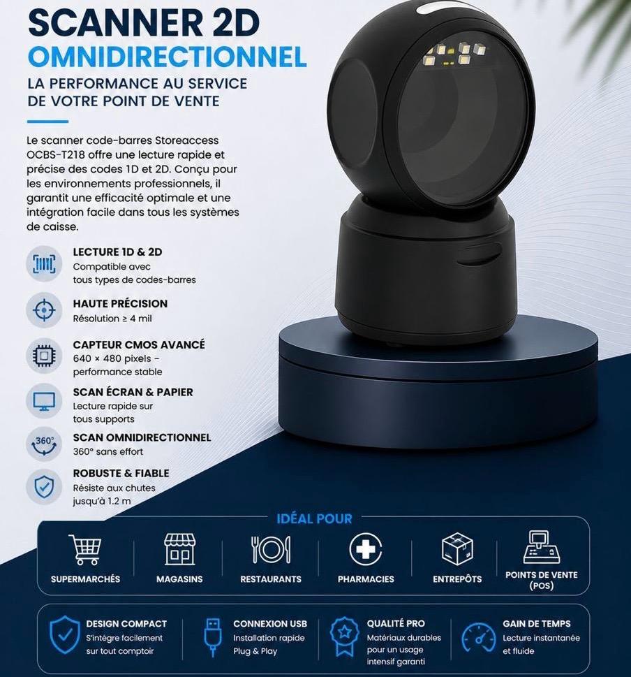 Scanner 2D Omnidirectionnel